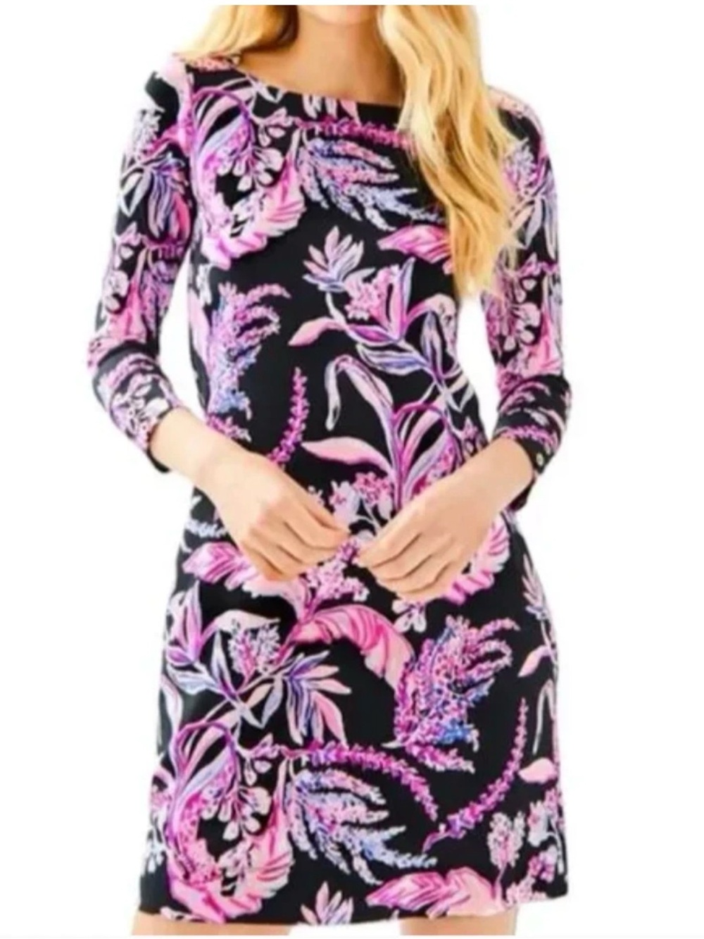 NWT Lilly Pulitzer Sophie UPF 50+ Dress Onyx Wild Within